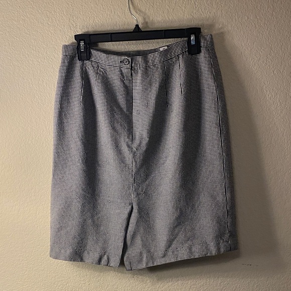 Talbots Black & White Houndstooth Pencil Skirt - Picture 8 of 12